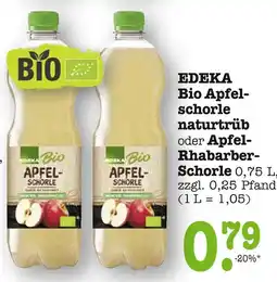 E-Center Edeka bio apfelschorle naturtrüb Angebot