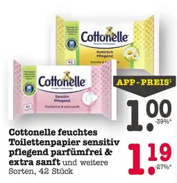 E-Center Cottonelle sensitiv pflegend Angebot