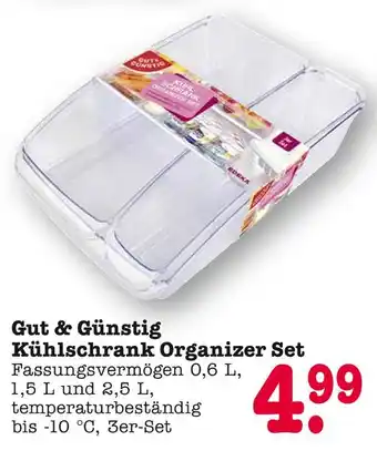 E-Center Gut & günstig kühlschrank organizer set Angebot