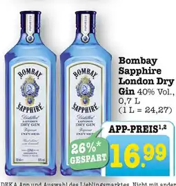 E-Center Bombay sapphire london dry gin Angebot