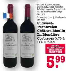 E-Center Südwest-frankreich château moulin la mondière corbières Angebot