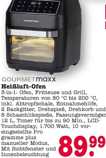 E-Center Gourmetmaxx heißluft-ofen Angebot