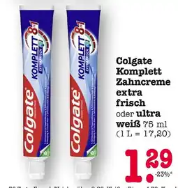 E-Center Colgate komplett zahncreme extra frisch Angebot