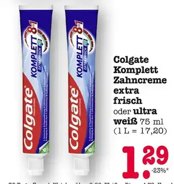 E-Center Colgate komplett zahncreme extra frisch Angebot