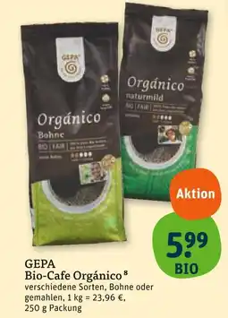 tegut Gepa bio-cafe orgánico bohne Angebot