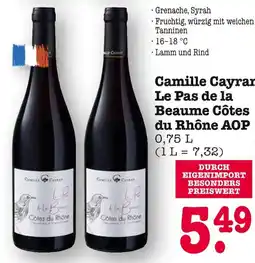 E-Center Camille cayran le pas de la beaume côtes du rhône aop Angebot