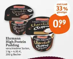 tegut Ehrmann high protein pudding Angebot