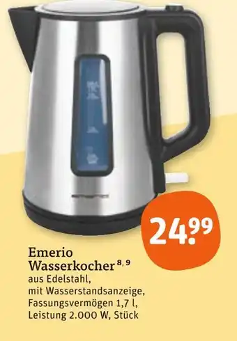 tegut Emerio wasserkocher Angebot