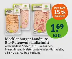 tegut Mecklenburger landpute bio-putenwurstaufschnitt Angebot