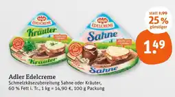 tegut Adler edelcreme kräuter Angebot