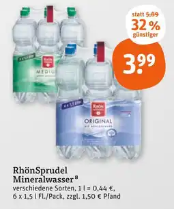 tegut Rhönsprudel mineralwasser Angebot