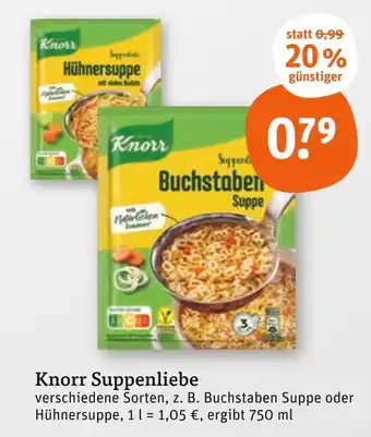 tegut Knorr buchstaben suppe Angebot