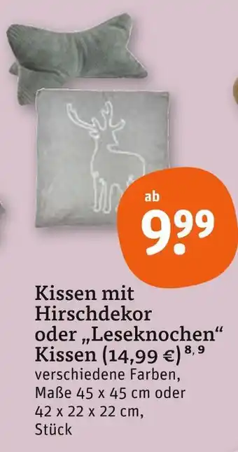 tegut Kissen mit hirschdekor Angebot