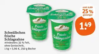 tegut Schwälbchen frische schlagsahne Angebot