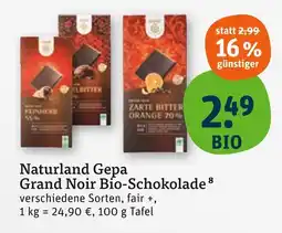 tegut Naturland gepa grand noir bio-schokolade Angebot