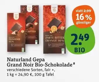 tegut Naturland gepa grand noir bio-schokolade Angebot