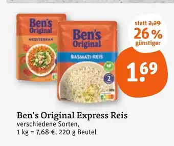 tegut Ben’s original mediterran express reis Angebot