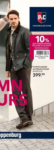 Peek & Cloppenburg Hamburg Barbour funktionsjacke mit wachs-finish Angebot