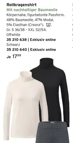 Tchibo Rollkragenshirt offwhite oder schwarz Angebot