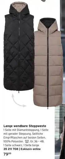 Tchibo Lange wendbare steppweste Angebot