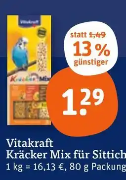 tegut Vitakraft kracker mix für sittich Angebot