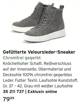 Tchibo Gefütterte veloursleder-sneaker Angebot