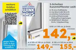 Globus Baumarkt Saint-gobain winkhaus 3-scheiben kunststofffenster weiß Angebot