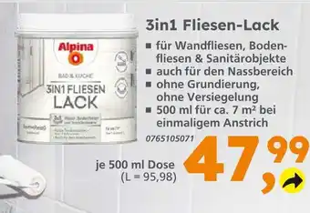 Globus Baumarkt Alpina 3in1 fliesen-lack Angebot
