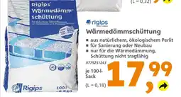 Globus Baumarkt Rigips wärmedämmschüttung Angebot