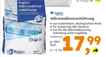 Globus Baumarkt Rigips wärmedämmschüttung Angebot