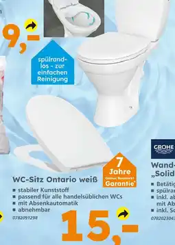 Globus Baumarkt Wc-sitz ontario weiß Angebot