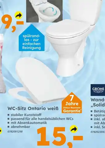 Globus Baumarkt Wc-sitz ontario weiß Angebot