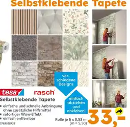 Globus Baumarkt Tesa oder rasch selbstklebende tapete Angebot