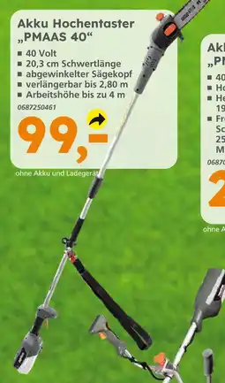 Globus Baumarkt Akku hochentaster „pmaas 40“ Angebot