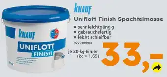 Globus Baumarkt Knauf uniflott finish spachtelmasse Angebot