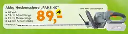 Globus Baumarkt Akku heckenschere „pahs 40“ Angebot
