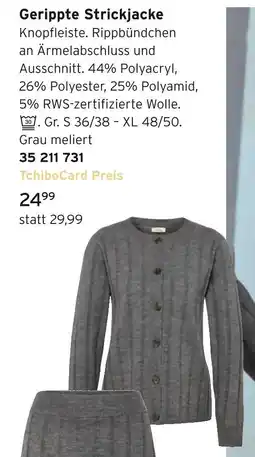 Tchibo Gerippte strickjacke Angebot