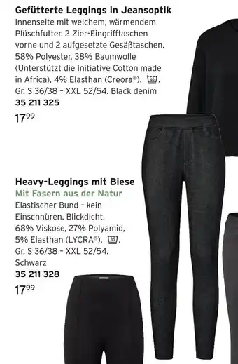Tchibo Gefütterte leggings in jeansoptik Angebot