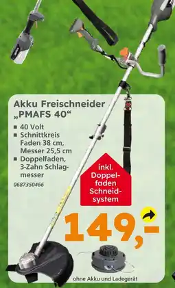 Globus Baumarkt Akku freischneider pmafs 40 Angebot