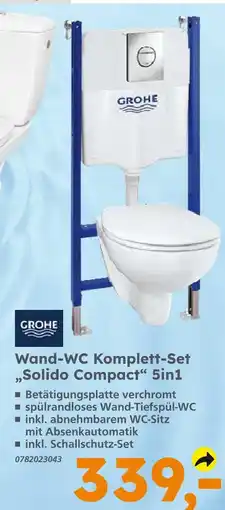 Globus Baumarkt Grohe wand-wc komplett-set „solido compact“ 5in1 Angebot