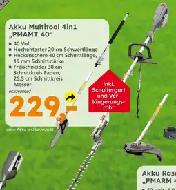 Globus Baumarkt Akku multitool 4in1 „pmamt 40“ Angebot