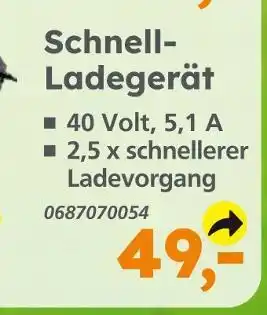 Globus Baumarkt Schnell-ladegerät Angebot