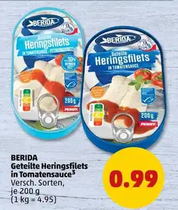 PENNY Berida geteilte heringsfilets in tomatensauce Angebot