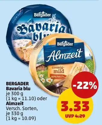 PENNY Bergader bavaria blu oder almzeit Angebot