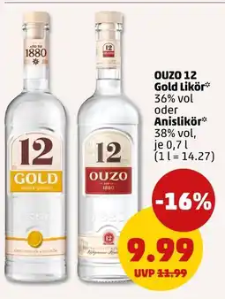 PENNY Ouzo 12 gold likör oder anislikör Angebot