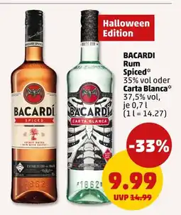 PENNY Bacardi rum spiced oder carta blanca Angebot
