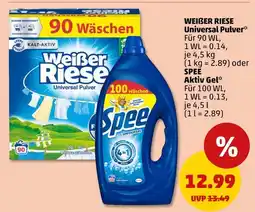 PENNY Weißer riese oder spee universal pulver oder aktiv gel Angebot