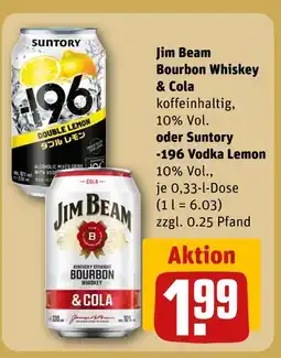 REWE Jim beam bourbon whiskey & cola Angebot