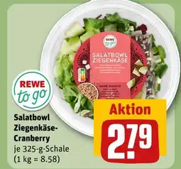 REWE Rewe to go salatbowl ziegenkäse-cranberry Angebot