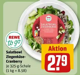 REWE Rewe to go salatbowl ziegenkäse-cranberry Angebot